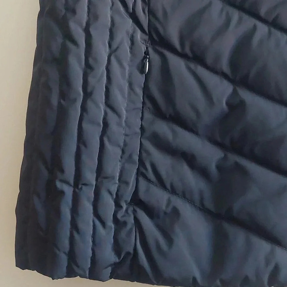 Talbots quilted Goose Down Puffer vest Navy blue full zip up Nwot 1X - Picture 5 of 9